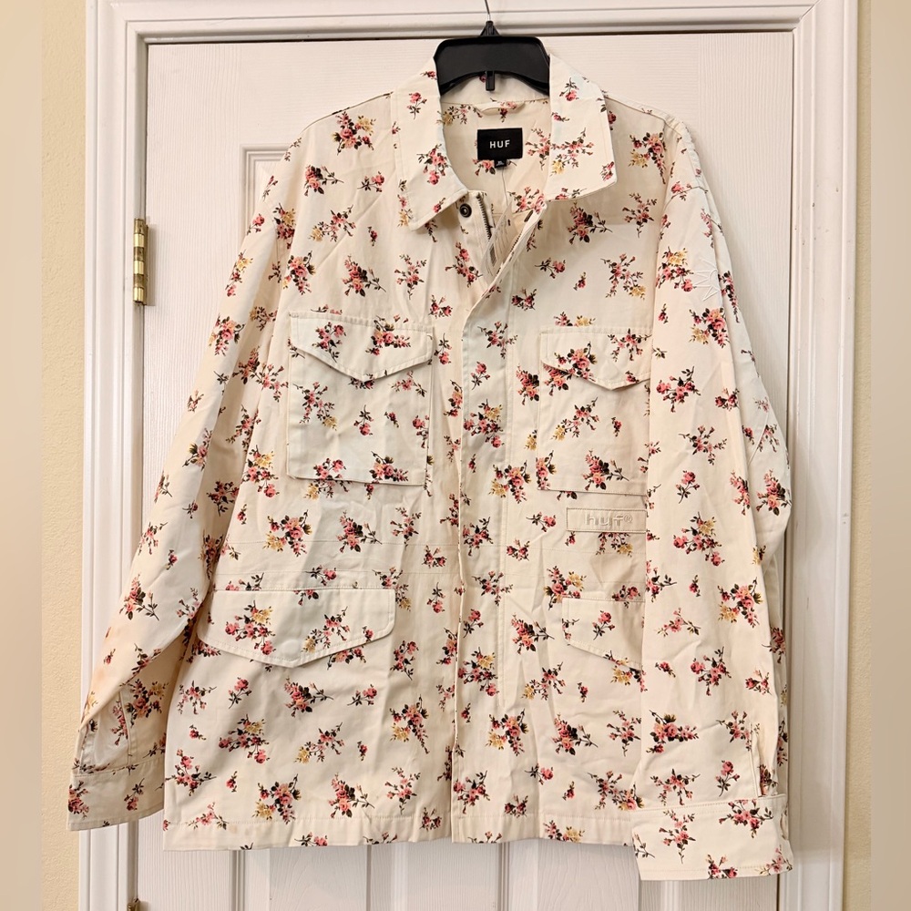 HUF Men’s Floral Field Jacket - Ivory